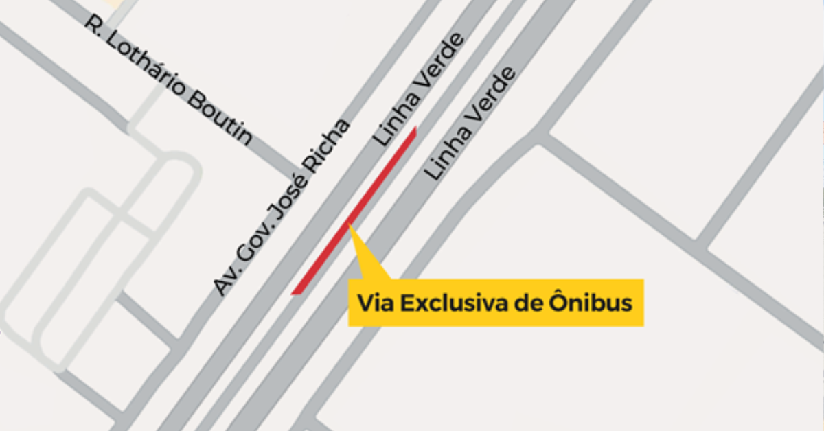 Linha Verde Sul terá bloqueio temporário em canaleta de ônibus para obras de drenagem